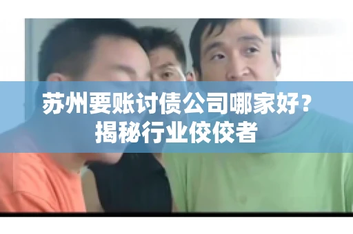 苏州要账讨债公司哪家好？揭秘行业佼佼者
