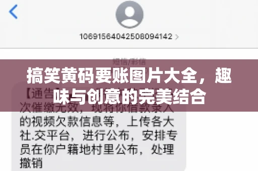 搞笑黄码要账图片大全，趣味与创意的完美结合