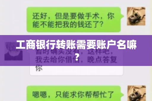 工商银行转账需要账户名嘛? 工商银行转账需要账户名嘛?