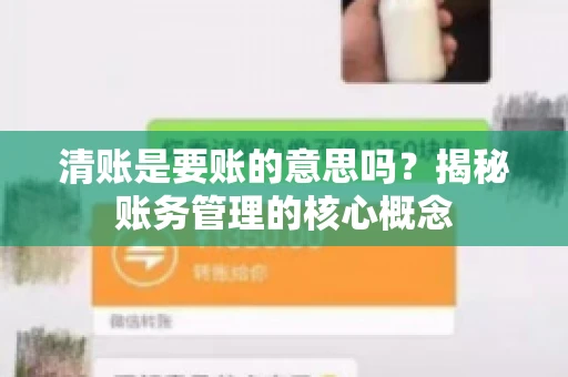 清账是要账的意思吗？揭秘账务管理的核心概念