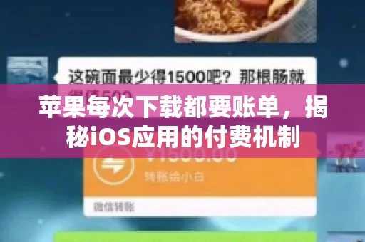 苹果每次下载都要账单，揭秘iOS应用的付费机制