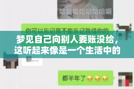梦见自己向别人要账没给，这听起来像是一个生活中的小插曲，却可能反映出我们内心深处的某种焦虑或不安。今天，我们就来聊聊这个话题，看看它背后可能隐藏的深层含义。