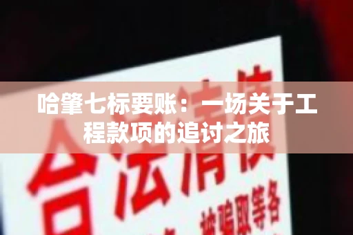 哈肇七标要账：一场关于工程款项的追讨之旅