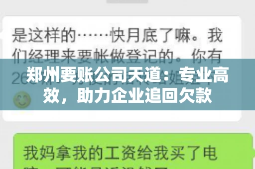 郑州要账公司天道:专业高效,助力企业追回欠款 郑州要账公司天道:专业高效,助力企业追回欠款