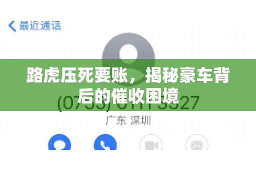 路虎压死要账，揭秘豪车背后的催收困境